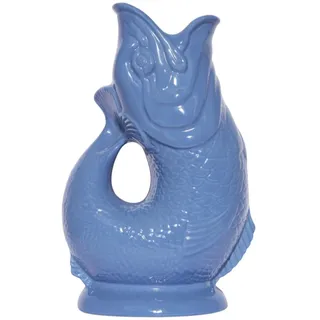 Gluckigluck Karaffe Gluggle Jug – das glucksende Original! Fisch Vase Keramikkrug in Fisch-Form | 1,3 L | Sea Blue