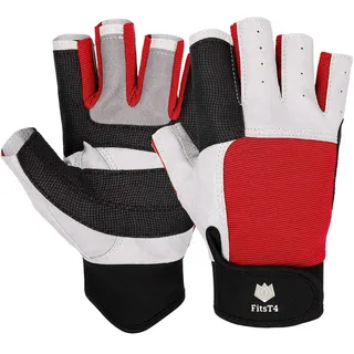 FitsT4 Sports Segelhandschuhe mit 3⁄4-Finger und Idealem Griff für Segeln, Yacht, Segelsport, Paddeln, Kajak, Angeln, Fischen, Dinghy, Schlauchboot, Wassersport mit Booten