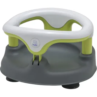 Rotho Babydesign Badewannensitz 3-farbig mit grauem Boden - Rutschfeste und hoher Sitzkomfort mit Kindersicherung - Sitzhilfe - Badesitz