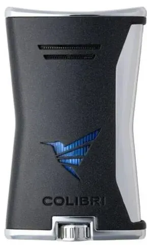 COLIBRI Feuerzeug Slim schwarz/chrom