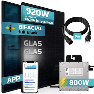 800 W inkl. Beny Wechselrichter + 2 x 460W Solarpanels
