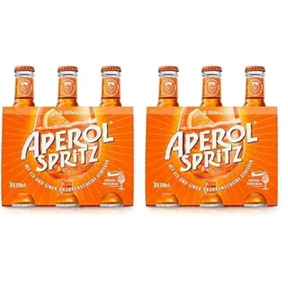 APEROL SPRITZ l Liköre italienischer Aperitif servierfertig, italienischer Aperitif oder als Cocktail, 10,5% Vol. 3 x 0,200 l (Packung mit 2)