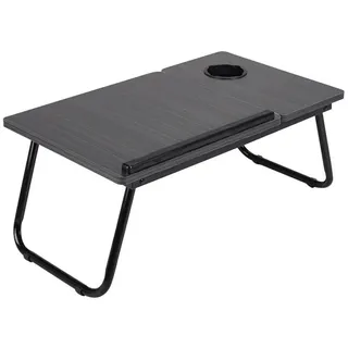 Livingandhome Laptoptisch, Schwarz, Holzwerkstoff, Metall, 56x24x32.5 cm, Arbeitszimmer, Schreibtische, Laptoptische