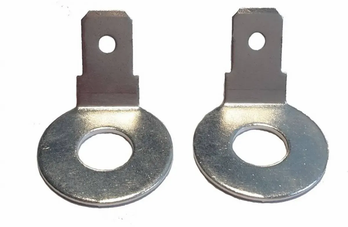 Adapter M6 auf Faston F2 Flachstecker gewinkelt (Paar)