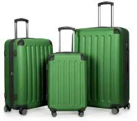 Spree - 3er Koffer-Set Hartschale Grün matt, TSA,  (55cm, 65cm & 65cm)