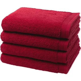 Handtuch 50 x 100 cm ruby 4 St.