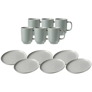 12-tlg. grau/mint
