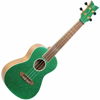 Ortega Guitars Konzert Ukulele Akustisch – Element Series – Inklusive Gigbag – Fichte, Grün (RUEL-MGR)