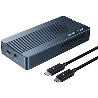 ACASIS 40Gbps M.2 NVMe SSD Gehäuse mit Lüfter,für M1 M2 Pro/Max,Thunderbolt festplatten gehäuse kompatibel mit Thunderbolt 4/3,USB4/3.2/3.1/3.0/2.0, unterstützt SSD Größe 2280 B+M M-Key