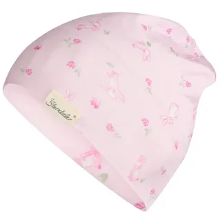 Sterntaler Beanie Hasen – Beanie aus Baumwolljersey mit Hasen-Print, Zwei Tragevarianten, pflegeleicht – Puderrosa, Größe 39 - 39