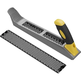 Wiltec Gipskartonhobel 250 mm mit Raspel Feile, Kantenhobel mit 2 Blättern, Fasenhobel für den Trockenbau, Trockenbauhobel