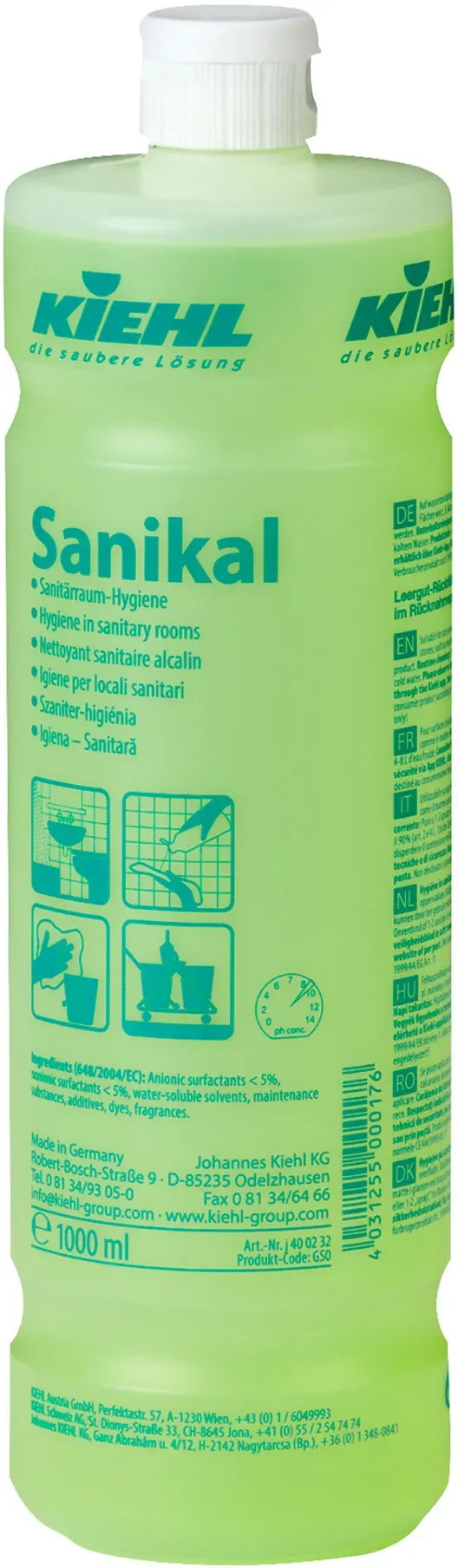 Kiehl Sanikal Sanitärreiniger 1 Liter Flasche