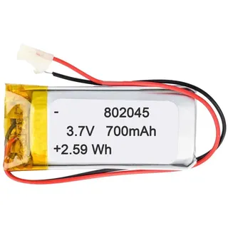 Lithium Polymer Akku - 3.7V 700mAh - 45 x 20 x 8mm