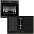 Oranier Set mit Backofen EBS420, FlexX-Induktionskochfeld mit Kochfeldabzug KFA490 (80cm) CLS910