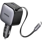 UGREEN EC602 60W Car Charger 2C1A Kfz Ladegerät 60W USB-C® Buchse, USB-C® Stecker, USB-A Buchse Grau KFZ, LKW aufwickelbares