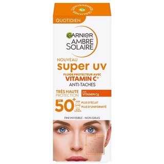 Garnier Ambre Solaire Super UV Sonnenschutzfluid Anti-Dark-Spots mit Vitamin C LSF 50+ 40 ml