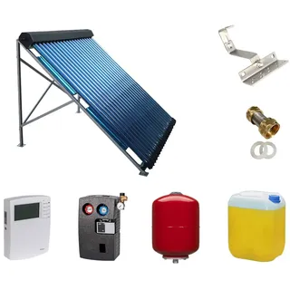 Solarthermie Komplettset Blueclean 1x12 R√∂hren 2m¬≤ mit Flachdachmontage