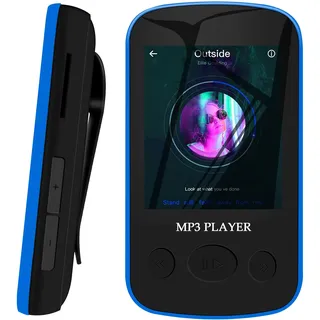 32GB Leichter Sport MP3 Player - Mini Wearable Aiworth Musik Player mit Bluetooth 5.0, HiFi Sound, Kleiner Clip MP3 Player zum Laufen, Joggen, unterstützt bis zu 128GB