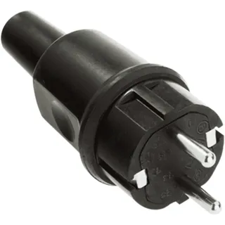 Bachmann 913.173 Schutzkontaktstecker Gummi, Silikon 250V Schwarz