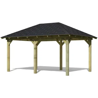 Karibu Pavillon Perida Set mit Schindeln