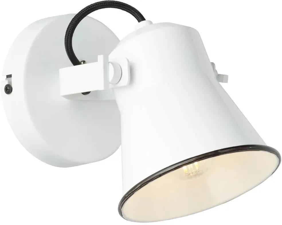 Brilliant Wandspot Croft weiß Landhaus stil E27 max. 18W schwenkbar