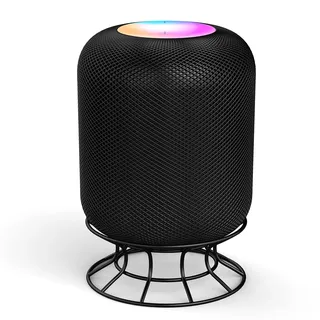 Kompatibel mit Apple HomePod 1 / HomePod 2 Halter Desktop Ständer Aluminium Halterung Zubehör mit integriertem Kabelmanagement,Lautsprecher Zubehör Rack(Apple HomePod 1/HomePod 2,Schwarz) 1 PCS