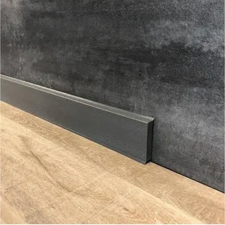 PROVISTON | Sockelleiste 12 x 60 x 2500 mm Kunststoff Fußleiste Basalt