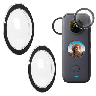 Hawdows Dual Lens Guards für Insta 360 One X2, Doppelter Objektivschutz, Abnehmbarer Linsenschutz, Panorama-Action-Kamera-Zubehör, Sicherheit und Klarheit