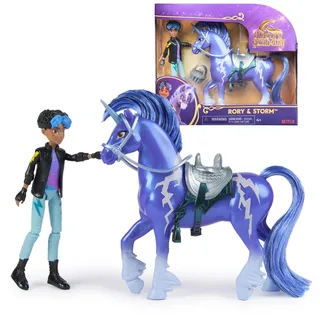Spin Master Unicorn Academy - Rory & Storm mit echter Mähne und Schweif sowie Bürste, ca. 12 cm große Originalfiguren zur beliebten Netflix Serie, für Kinder ab 4 Jahren