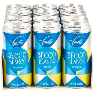 Vinetti Secco Bianco Frizzante 10,0 % vol 200 ml, 12er Pack