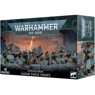 Games Workshop - Warhammer 40.000 - Astra Militarum: Cadian Shock Troops (2023 Edition), Schwarz