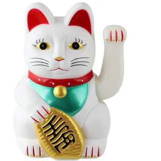 Freak Scene Glückskatze - Maneki-Neko - Winkekatze - 18 cm - weiß