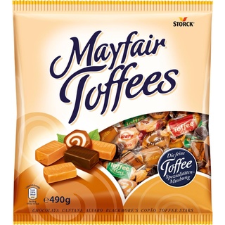 Mayfair Toffees – 1 x 490g – Karamell Toffee-Bonbon-Mischung mit verschiedenen Geschmacksrichtungen