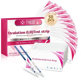 50 Ovulationstest Streifen, Fruchtbarkeitstest FüR Frauen Eisprung, Ovulationstests FüR Eisprung Bei Kinderwunsch, Schnelle Und Genaue Ergebnisse, Leicht Anzuwenden