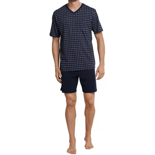 SCHIESSER Schlafanzug kurz V-Ausschnitt - Nightwear Set, Dunkelblau_159617, 3XL