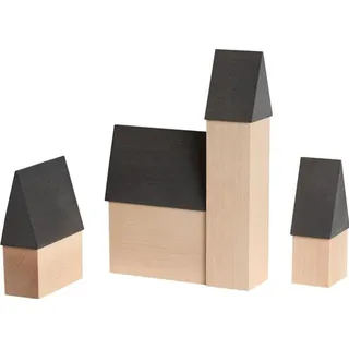 Miniatur Stadtszene BxHxT =10x15x3cm NEU Tischdeko Holzhäuser