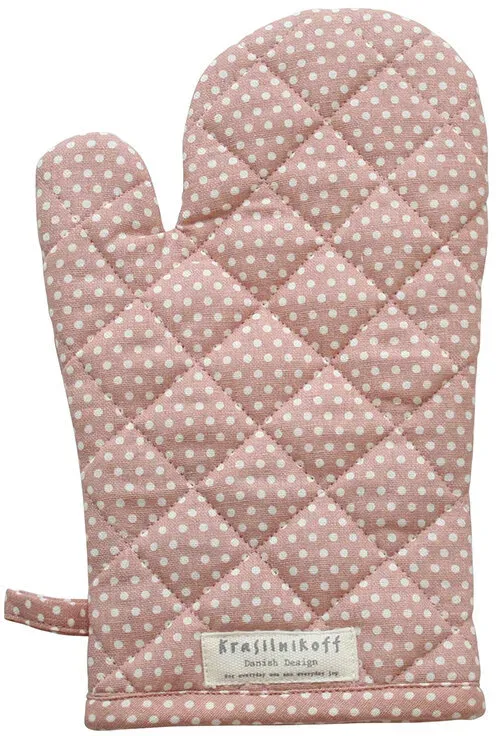 Krasilnikoff Ofenhandschuh Micro Dots, rosa