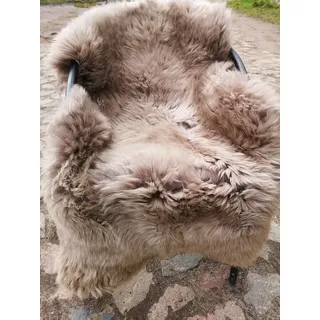Provellus Fellteppich Lammfell Schaffell Taupe Öko Fell Dicht Weich L-XXL Unikat, 120-130 cm x 60-80 cm 120-130 cm x 60-80 cm