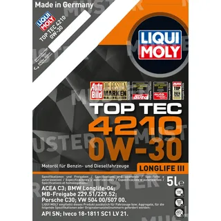 LIQUI MOLY Top Tec 4210 0W-30 5 L