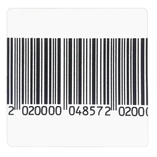 2000 Klebeetiketten RF 8.2 MHz 3x4 cm Sicherungsetiketten mit Dummy Barcode deaktivierbar Warensicherung Artikelsicherung