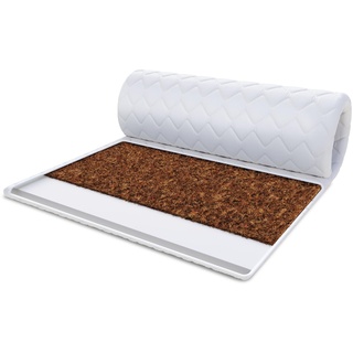 Fdm Matratzentopper KOKOS-KALTSCHAUM Matratze Topper 140x200 cm Kaltschaum Kokos Höhe 4 cm Allergiker Geeignet Öko-Tex Weiß,