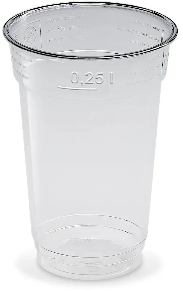Becher (rPET) glasklar Ø78mm 0,25L