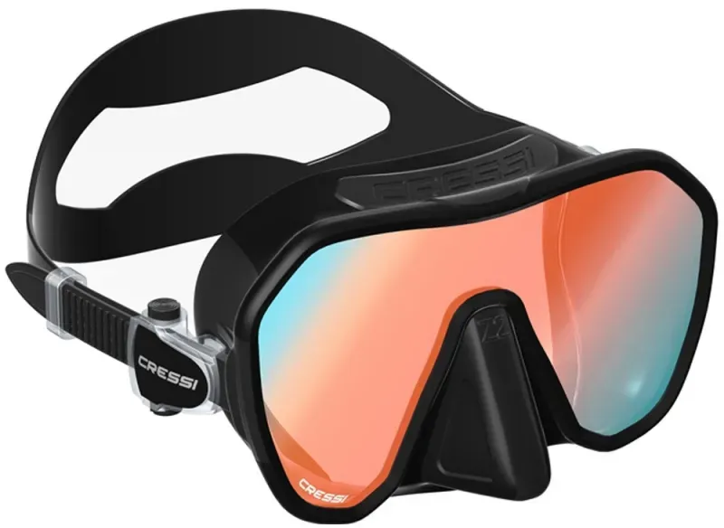 Cressi - Z2 Small - Tauchmske - UV380 Blue/Orange - Farbe: Schwarz