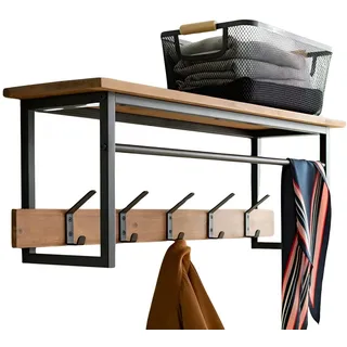 Dekoleidenschaft Wandgarderobe Industrial Schwarz