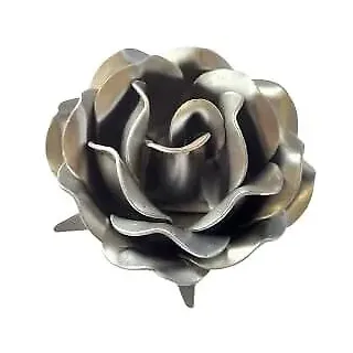 Rose schmiedeeisen Zierblume aus Stahl Gartendeko Rose aus Metall K5D