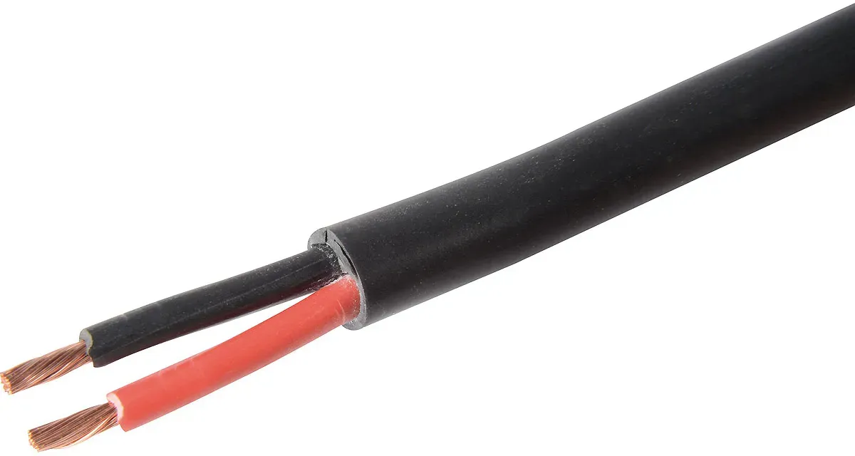 HERTH&BUSS Kabel, FLYY, 2-adrig, 50m schwarz/rot - 51275349000 - schwarz/rot