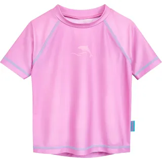 Playshoes Unisex Kinder Badeshirt Rash-Guard-Shirt, Rosa Surfbrett, 86-92