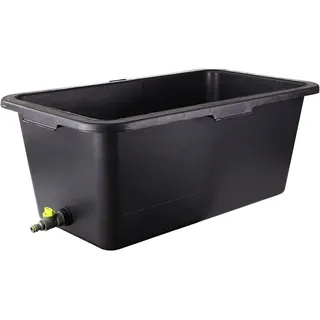 Badewanne mit Ablaufventil für Hunde und Katzen, Haustierplanschbecken mit Wasserhahn, Kunststoff-Hundepool, 4 Größen (60 l; 72 x 41 x 28 cm)