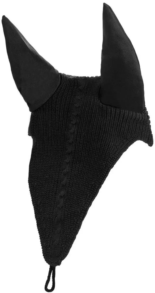 Fliegenmütze Mesh mit Kordelzug Fliegenhaube Schwarz / Full