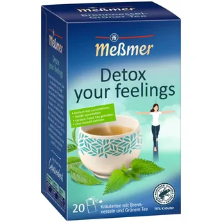 Meßmer DETOX YOUR FEELINGS | Brennnessel - Grüner Tee | 20 Teebeutel | Vegan | Glutenfrei | Laktosefrei